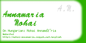 annamaria mohai business card